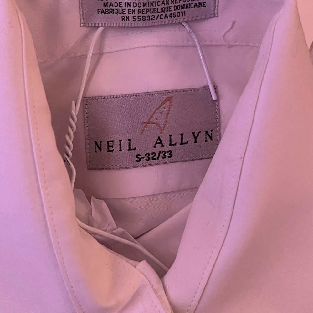 Neil Allyn Men's Elegant White Dress Shirt
